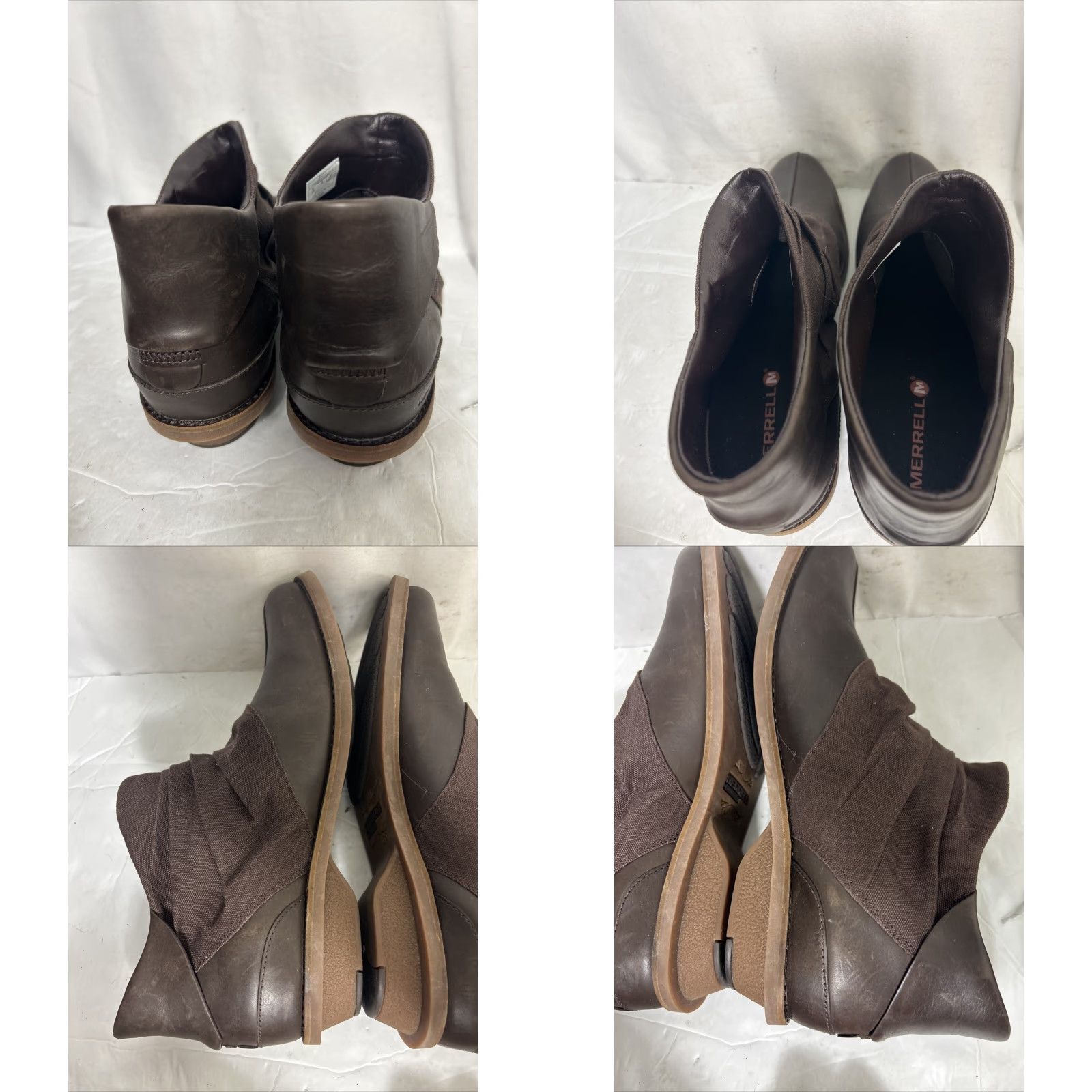 Merrell Merrell Adaline Bluff Bracken Ankle Boots Women Brown Leather 10 Boots Outdoor Casual Workwear Flat Heel Pull On 10 Size US 10 / IT 40 - 9 Thumbnail