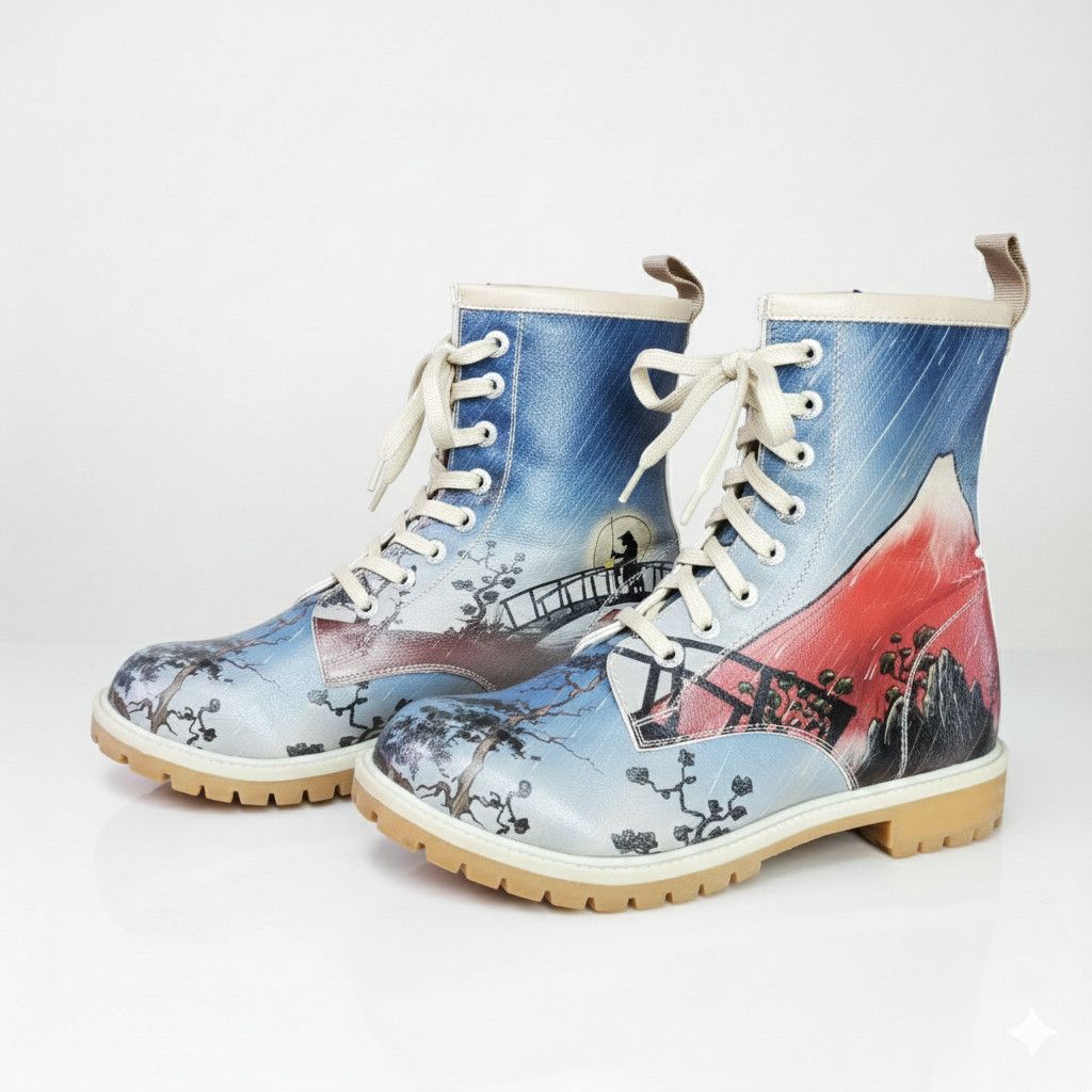 Other Dogo Size 38 Boots Mt. Fuji 8 Hole Lace Up Mid Calf Rugged Size US 7.5 / IT 37.5 - 4 Thumbnail