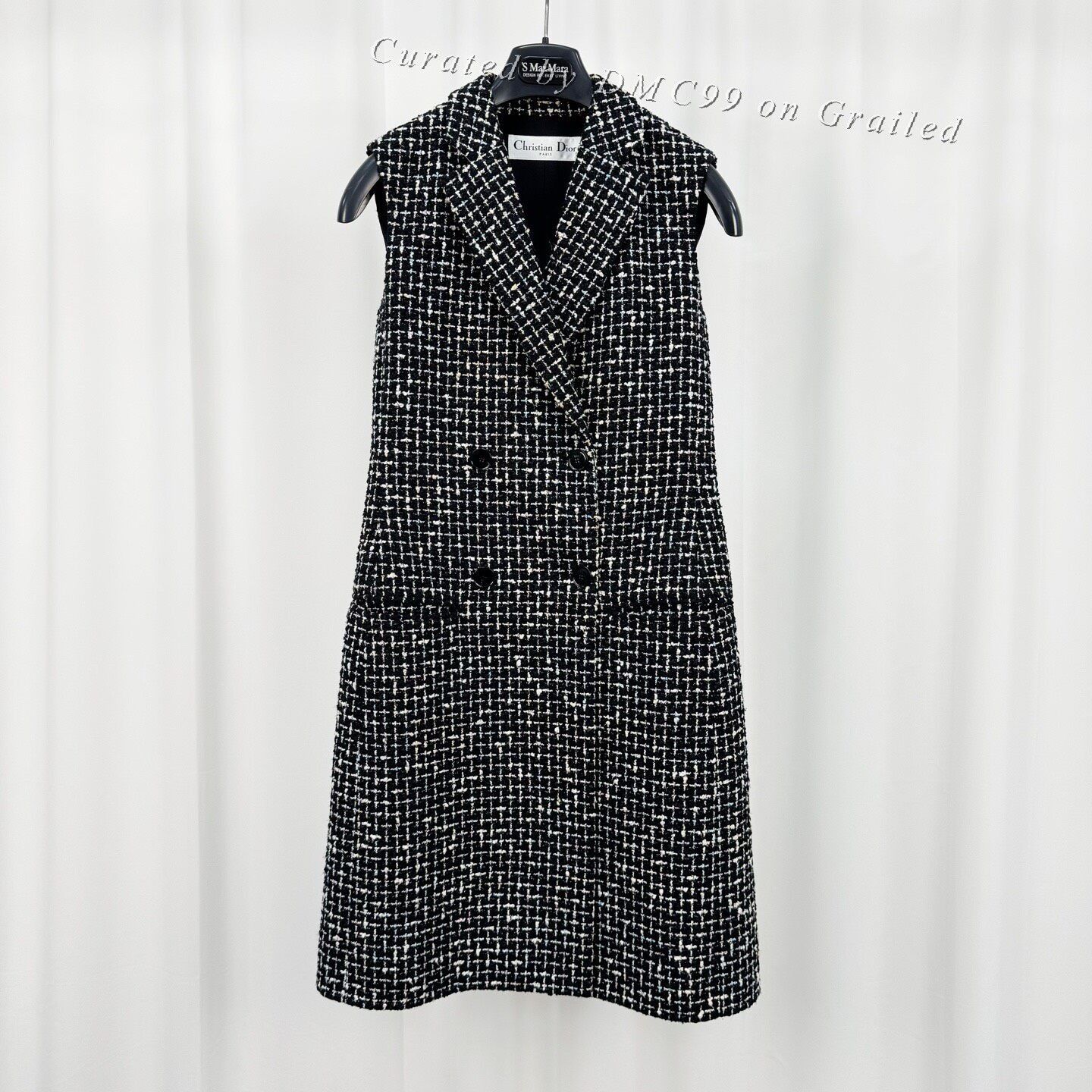 Dior Dior Double-Breasted Tweed Vest Dress Size XS / US 0-2 / IT 36-38 - 1 Thumbnail