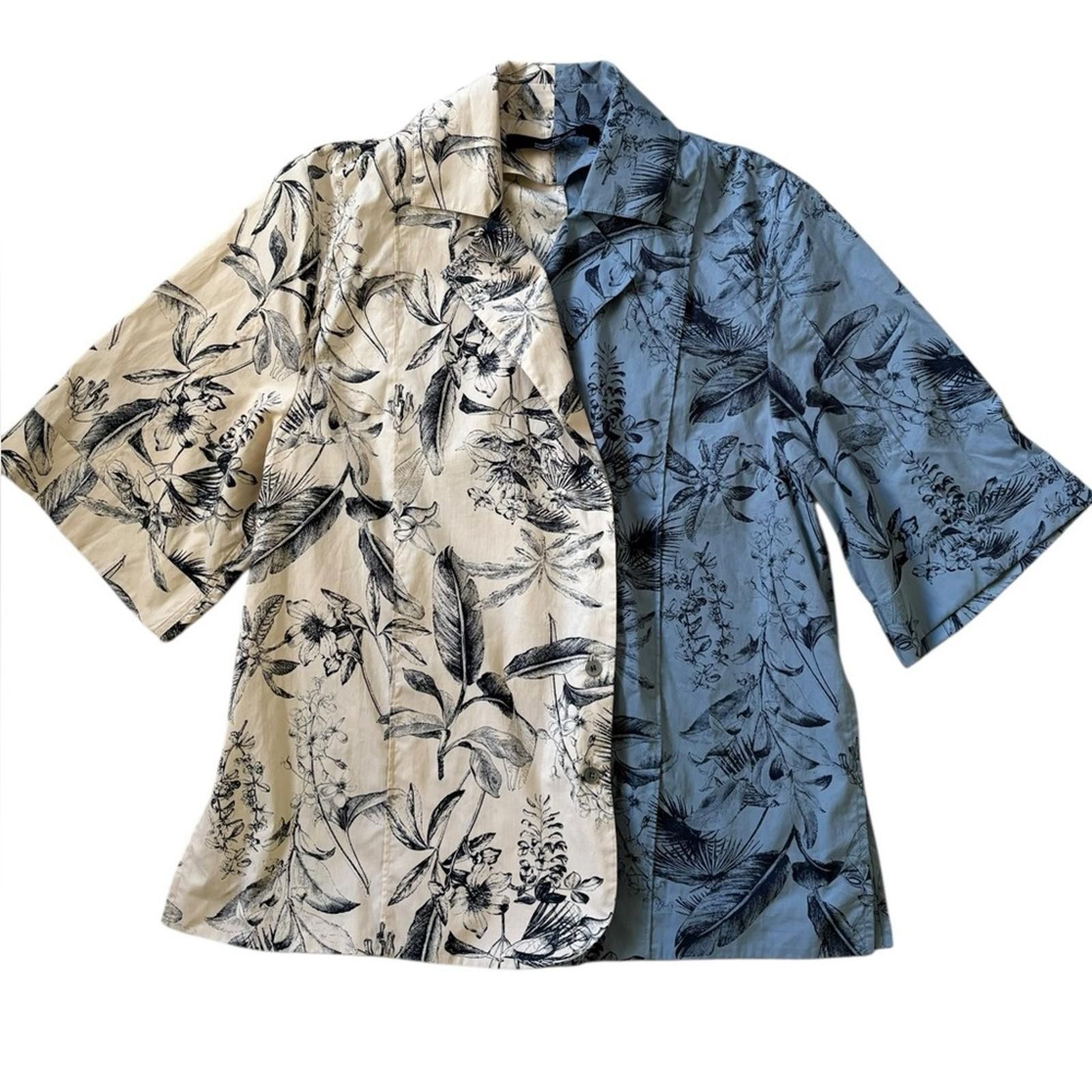rokh ROKH Paris Deconstructed Split Floral Print Butto Shirt Size S / US 4 / IT 40 - 1 Thumbnail