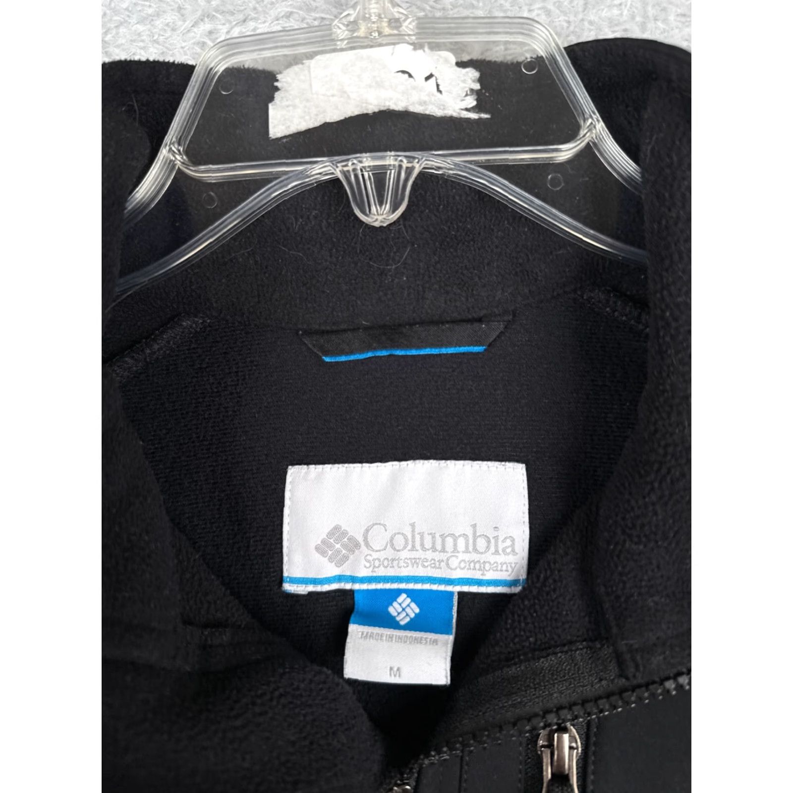 Vintage Columbia Jacket Womens Medium Black Full Zip Softshell Mock Neck Polyester Size M / US 6-8 / IT 42-44 - 7 Thumbnail