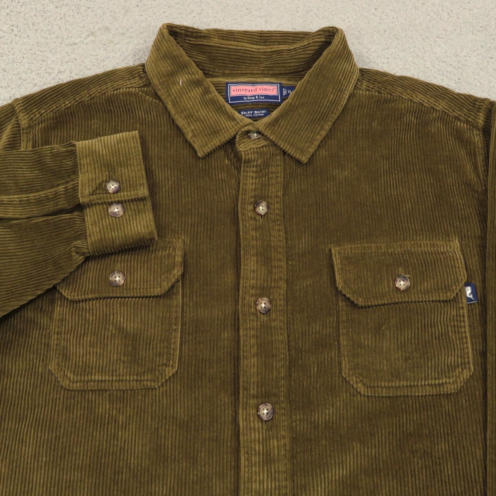 Vineyard Vines Vineyard Vines Skiff Shirt X L Men Brown Corduroy Shirt Jac Overshirt Jacket Prep Size US XL / EU 56 / 4 - 3 Thumbnail