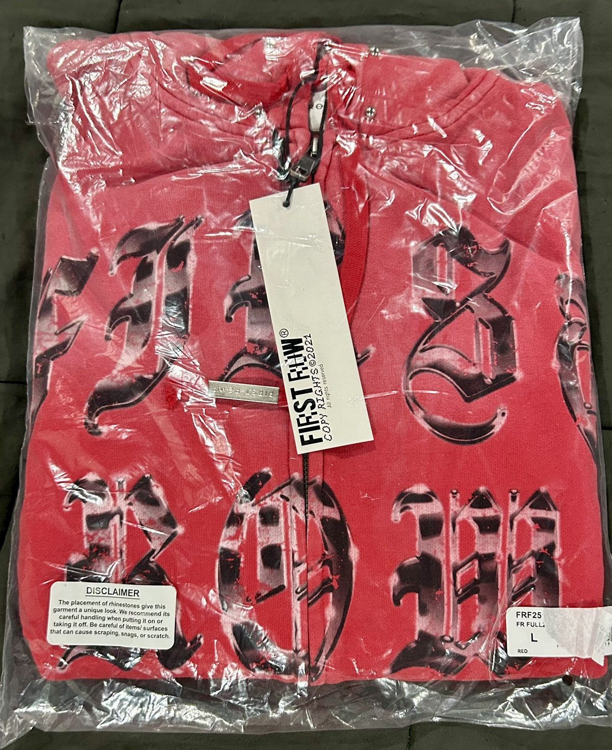 Other First Row "Wake Up & Be Fierce" Full-Zip Hoodie -Red Wash Size US L / EU 52-54 / 3 - 21 Thumbnail