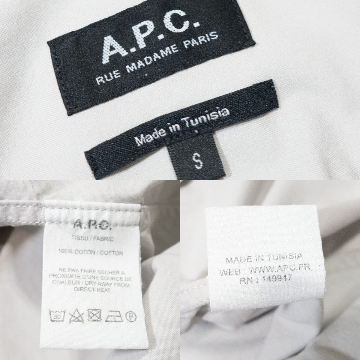 A.P.C. Short Sleeve Pocket Cotton Shirt Size US S / EU 44-46 / 1 - 8 Thumbnail