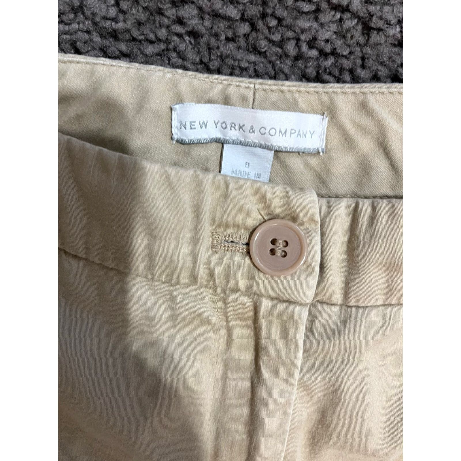 Vintage NY&C Women's Capri Pants Size 8 Beige Solid with Pockets EUC Size ONE SIZE - 5 Thumbnail