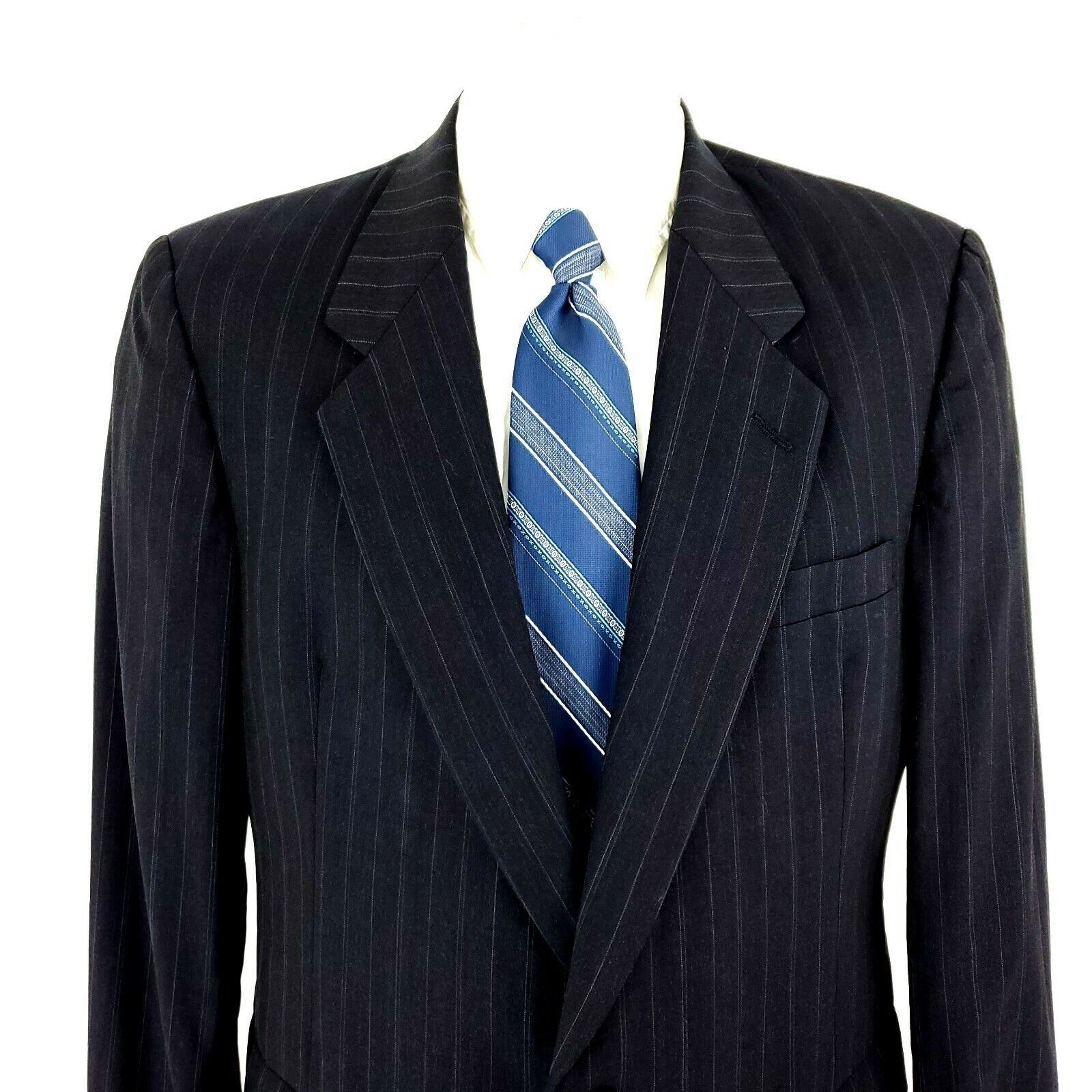 Hart Schaffner Marx Hart Schaffner Marx Gold Trumpeter Wool 2 Button Suit Jacket Size 40R - 1 Thumbnail