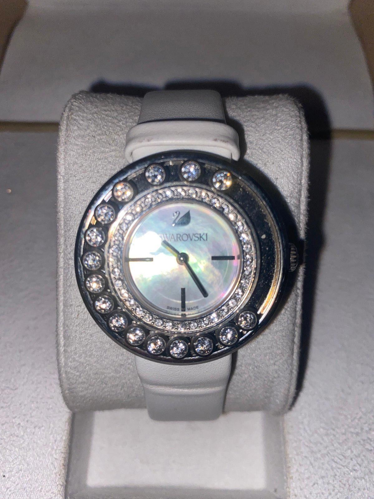 Swarovski Swarovski Women's Lovely Crystals White Leather Quartz Watch Size ONE SIZE - 2 Thumbnail