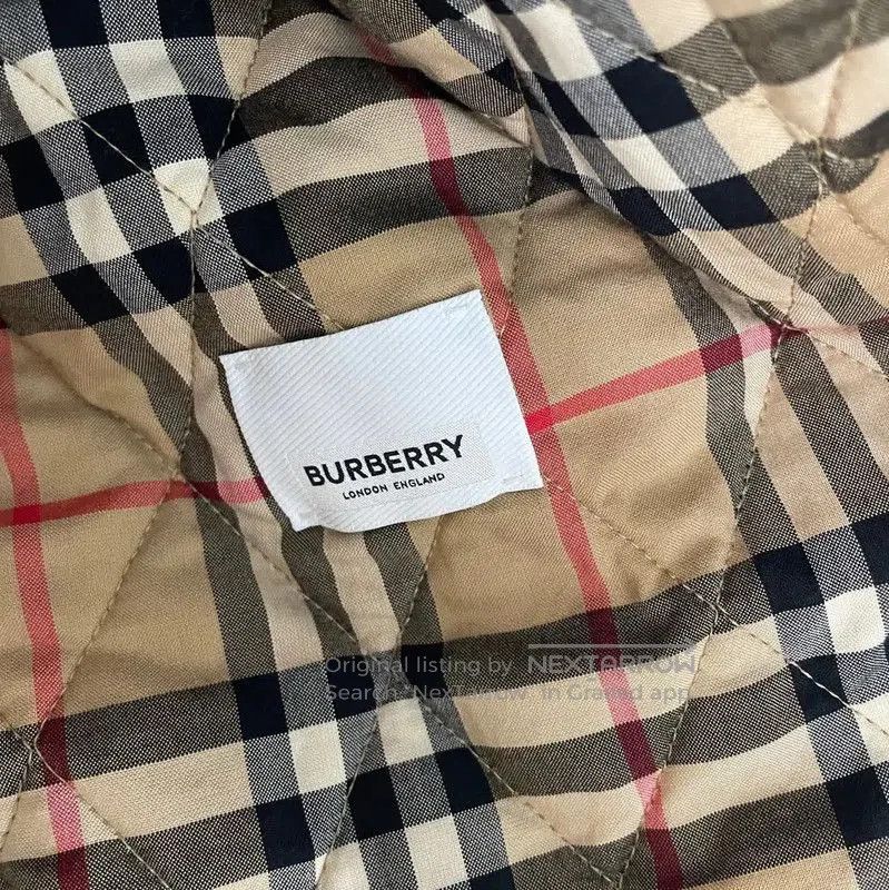 Burberry Burberry Khaki Cotton Women's Quilted Jacket. Size L / US 10 / IT 46 - 4 Thumbnail