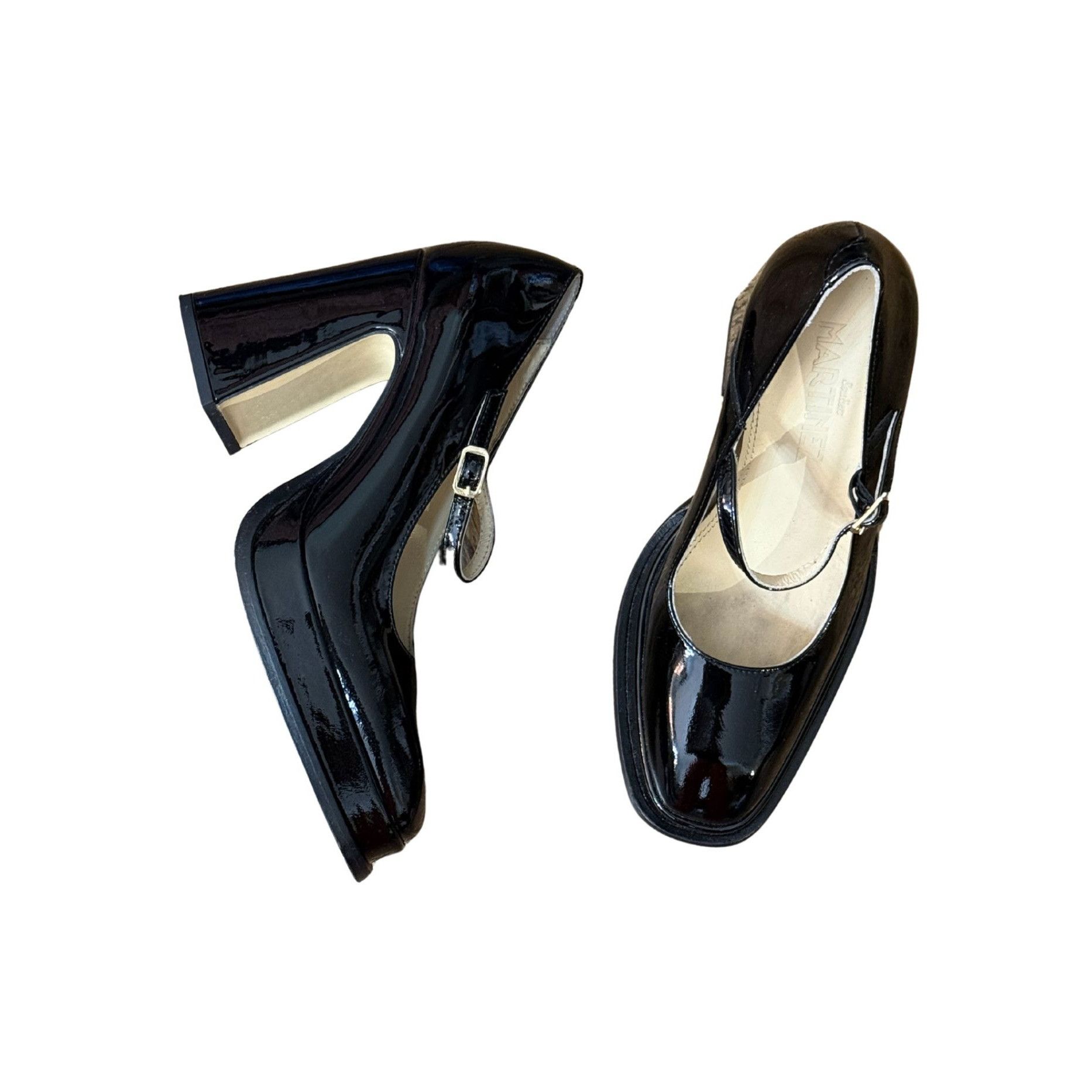 Other Souliers Martinez CASILDA Black Leather Mary Jane Pumps EUC Size US 7 / IT 37 - 1 Thumbnail