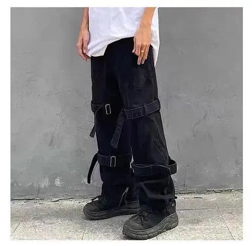Japanese Brand × Jean High street ins strap work wear street jeans Size US 32 / EU 48 - 2 Thumbnail