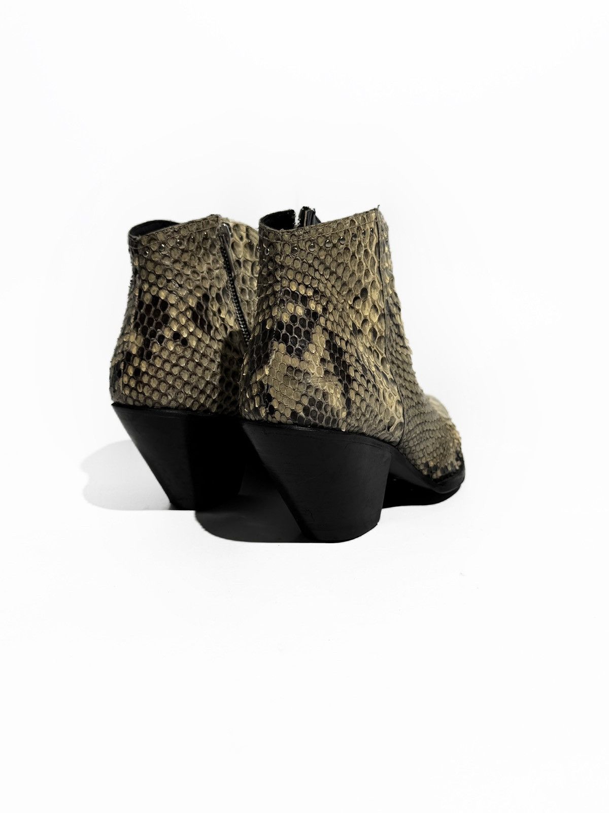 Celine SS20 Celine Snakeskin Berlin Cuban Heel Ankle Boots Size US 6 / EU 39 - 11 Thumbnail