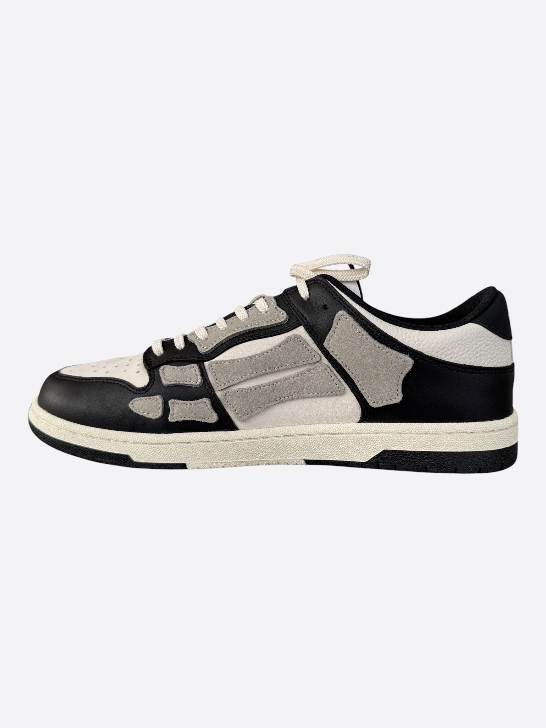 Amiri Amiri Black & White Skeleton Low Top Sneakers Size US 14 / EU 47 - 6 Thumbnail