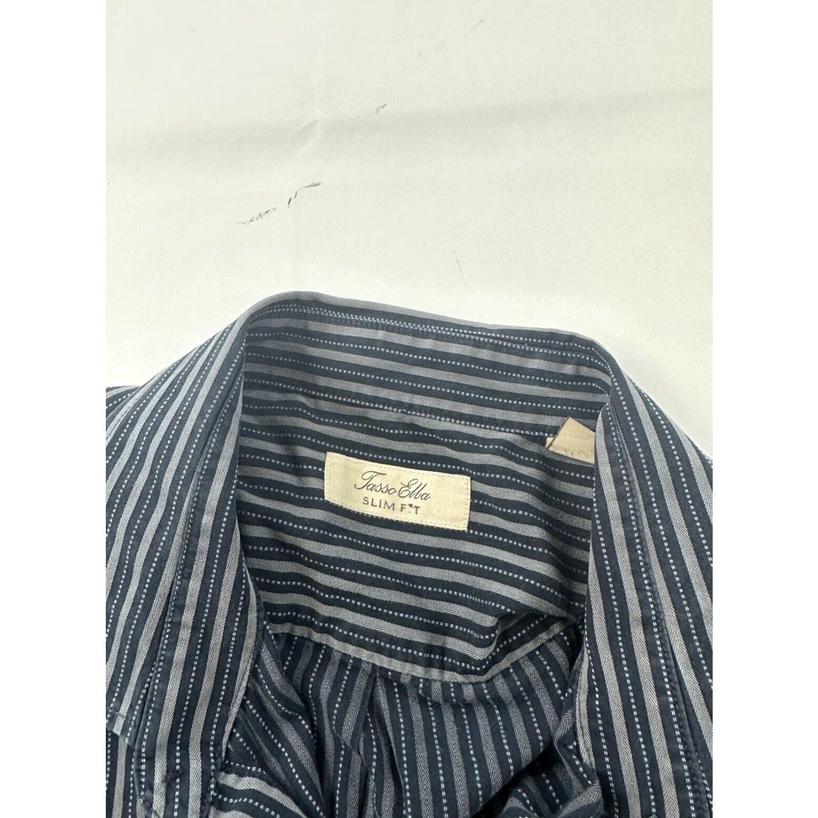 Tasso Elba Tasso Elba Shirt Mens 2XL Striped Long Sleeve Slim Fit Button Up Size US XXL / EU 58 / 5 - 3 Thumbnail