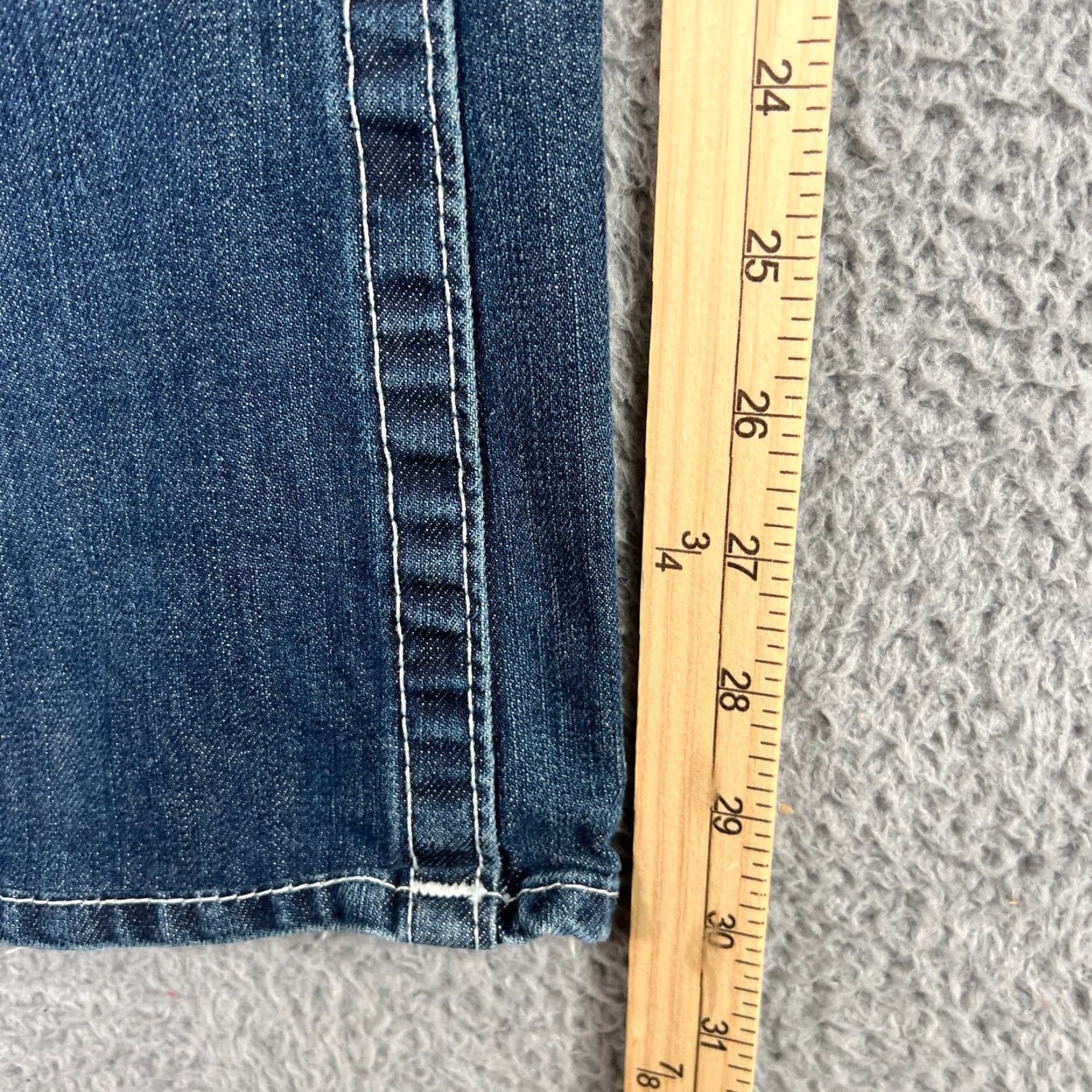 True Religion TRUE RELIGION Jeans Mens 36 Blue Denim Ricky Relaxed Straight Flap Pocket Size US 36 / EU 52 - 3 Thumbnail