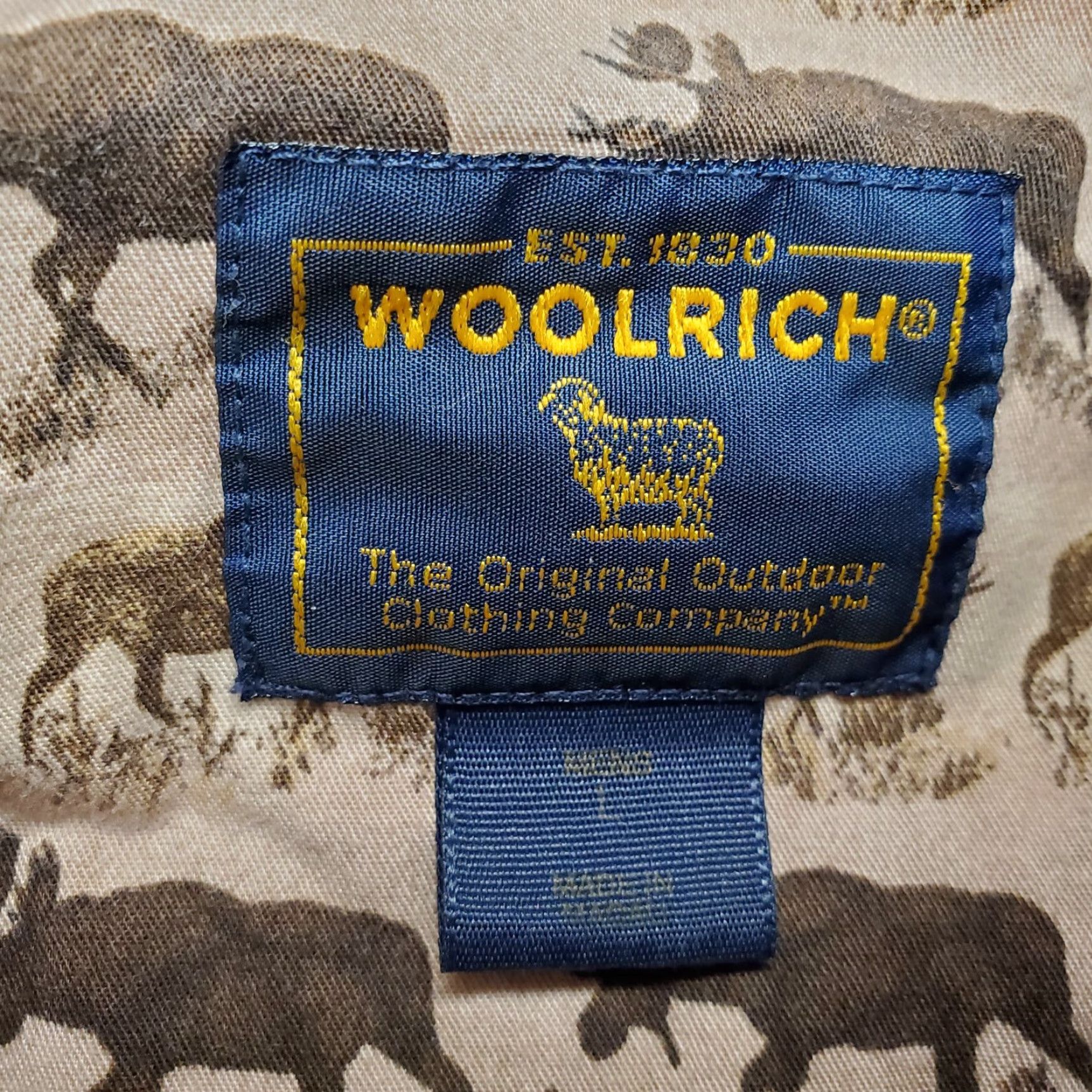 Vintage VINTAGE Woolrich Shirt Mens L Brown Moose Print Long Sleeve Camp Button-Down Casual Size US L / EU 52-54 / 3 - 4 Thumbnail