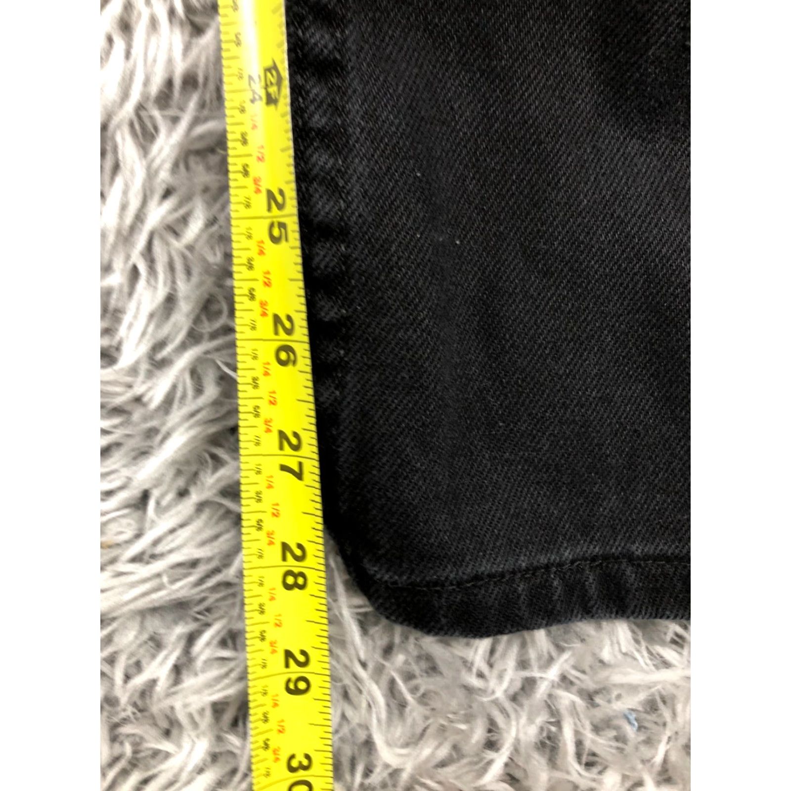 George George Jeans Size 29x30 Mens Mid Rise Dark Wash Black - 5-Pocket Denim Straight Regular Waist Size US 29 - 3 Thumbnail