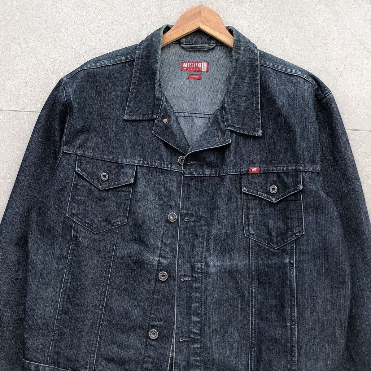 Vintage Vintage Mustang Jeans Mens Denim Trucker Jacket Size US XXL / EU 58 / 5 - 4 Thumbnail