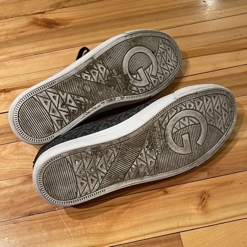 Guess Guess black logo white sidewall/bumper silver logo tan lace Size US 8.5 / IT 38.5 - 7 Thumbnail