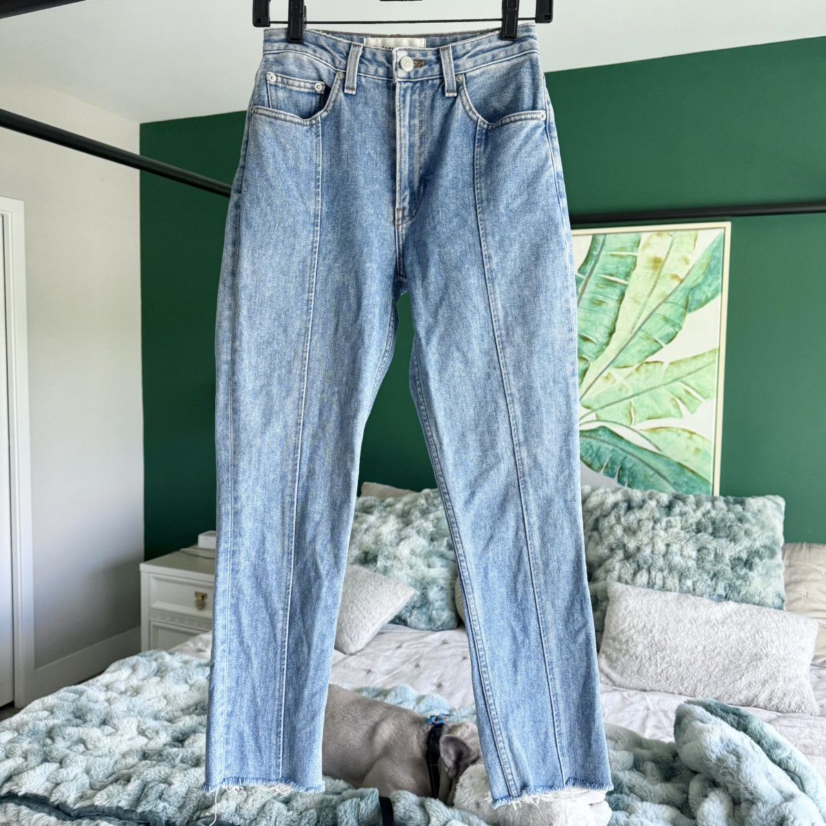Reformation Reformation Medium Wash Seamed Ankle Jean | Size 25 Size 25" / US 0 / IT 36 - 1 Thumbnail