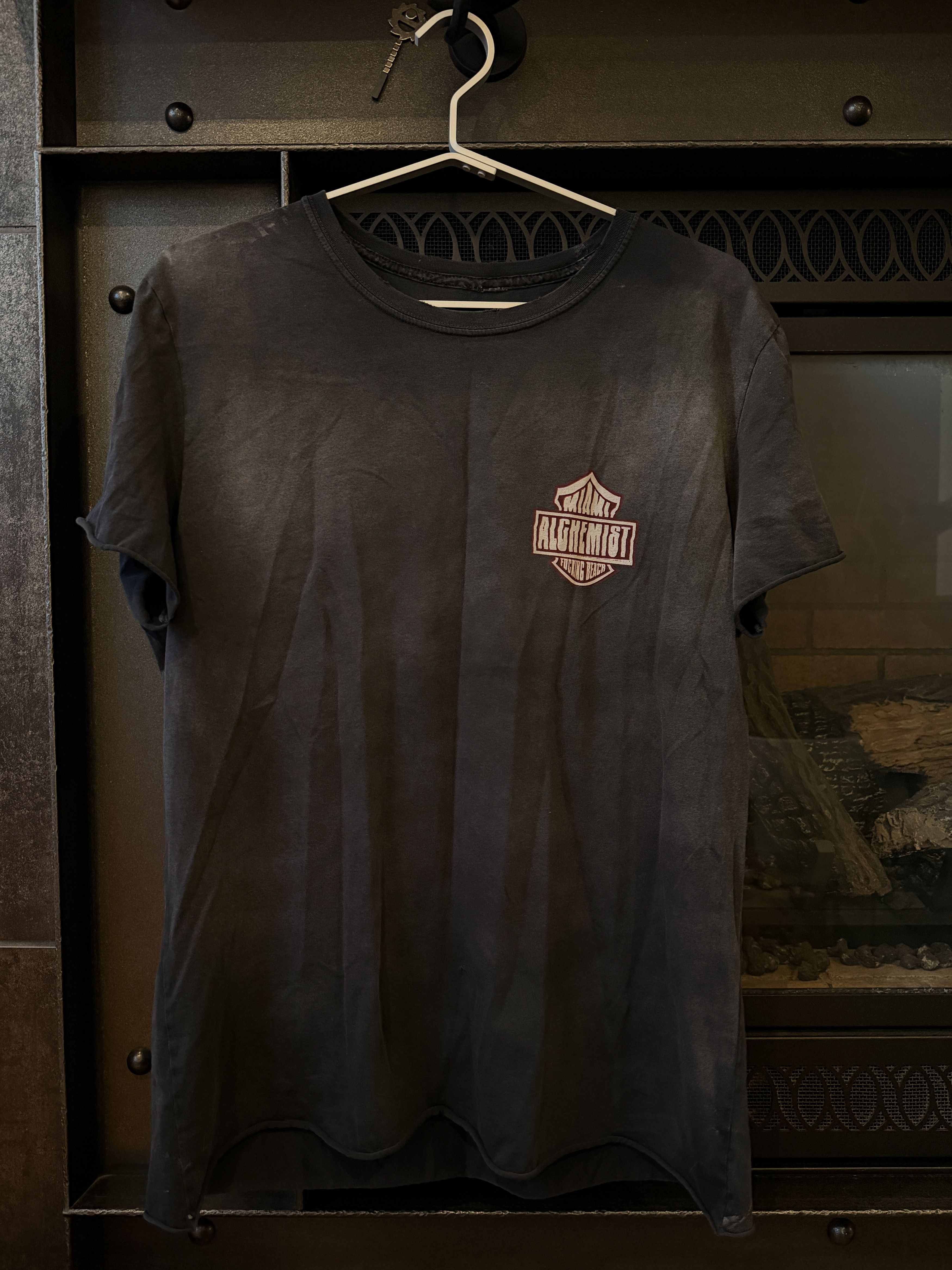 Alchemist Miami Logo T shirt. Raw Hem XL