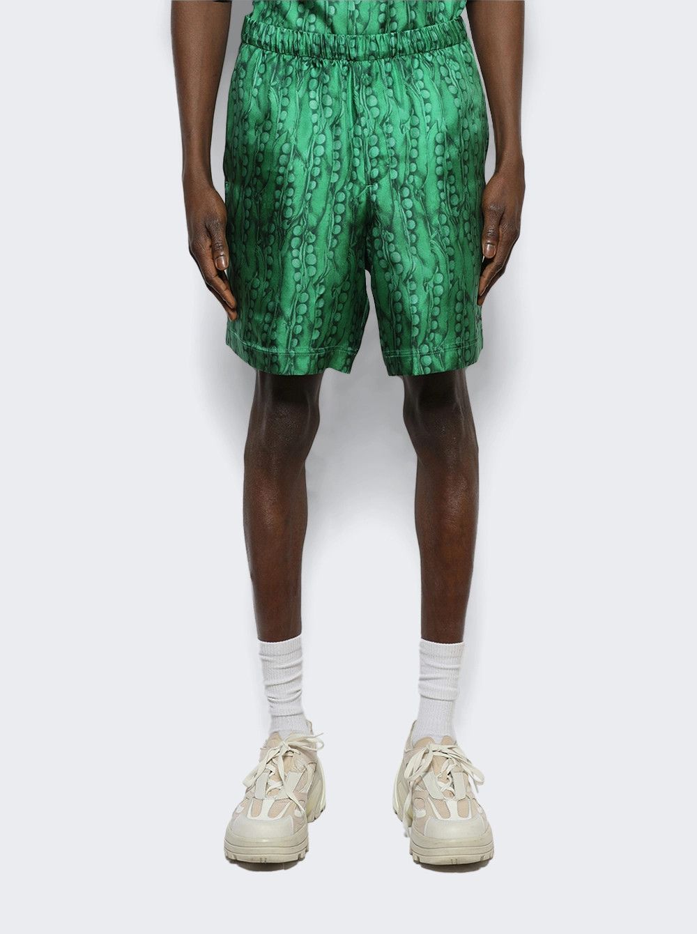 Givenchy o1mle0426 Formal Elastic Shorts in Green Size US 38 / EU 54 - 3 Thumbnail