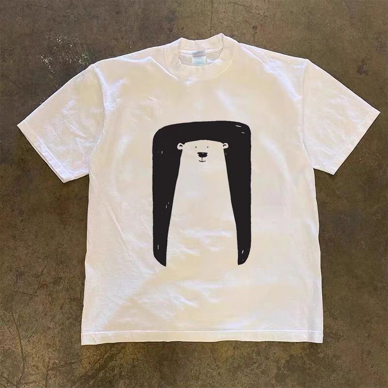 Japanese Brand × Vintage Street Hip Hop Cartoon Bear Print Short Sleeve T-Shirt Size US M / EU 48-50 / 2 - 3 Thumbnail