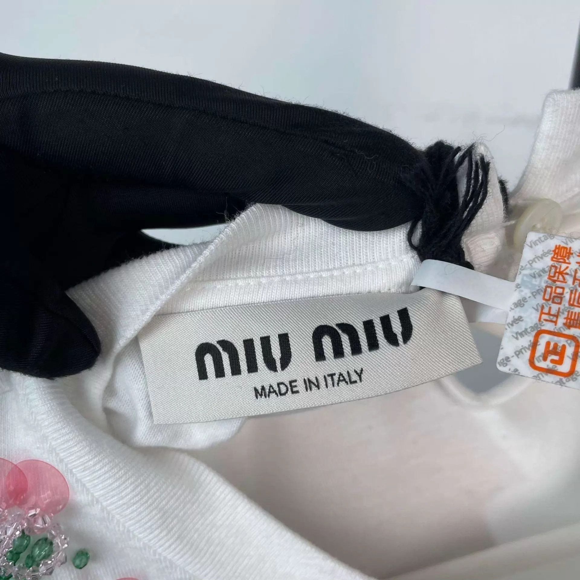 Miu Miu MIU MIU Women's White Short Sleeve Tee M Size M / US 6-8 / IT 42-44 - 5 Thumbnail