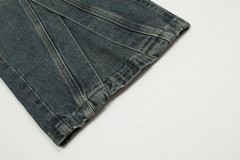 Vintage Retro Japanese style patchwork washed distressed jeans Size US 32 / EU 48 - 5 Thumbnail
