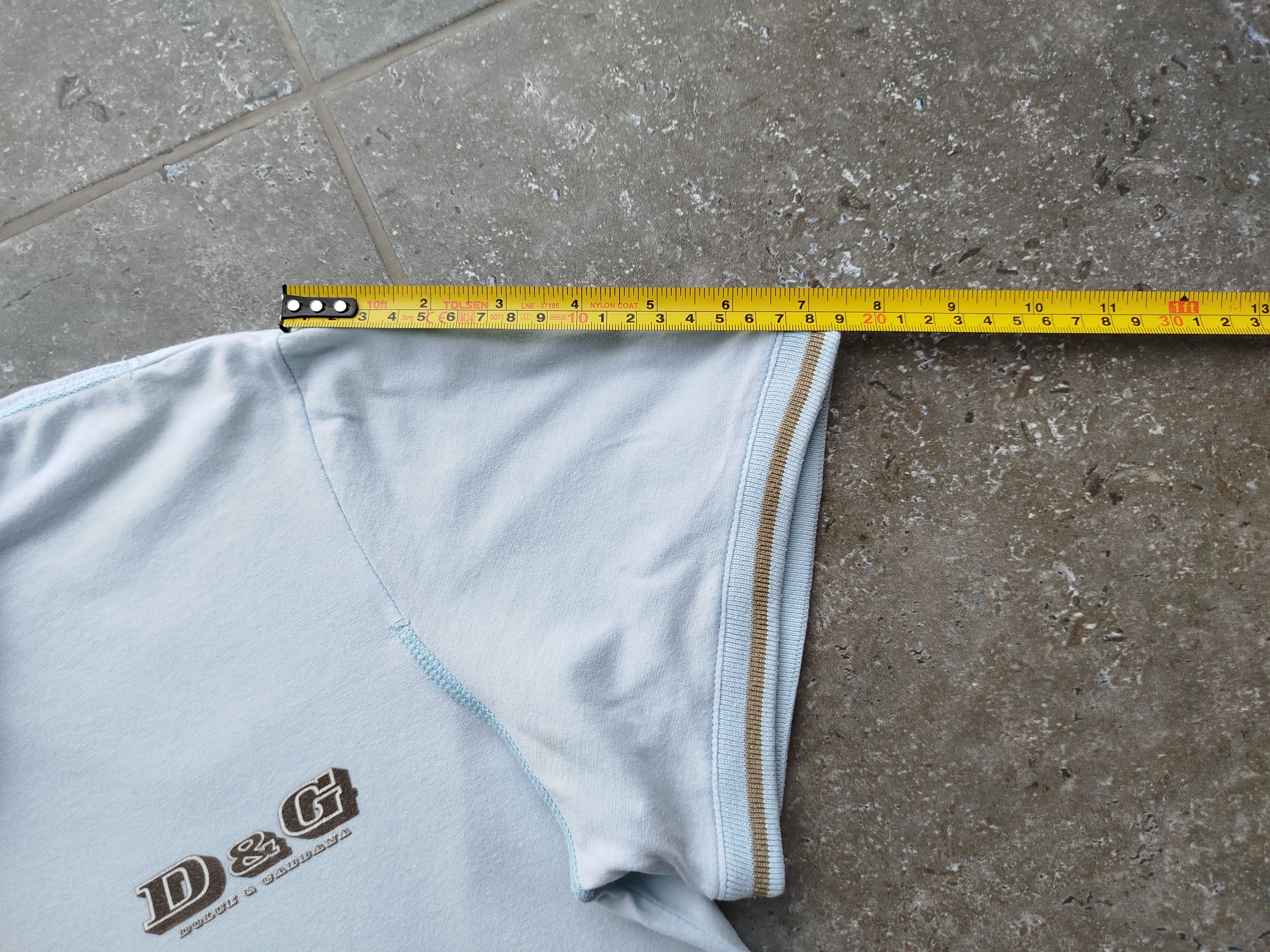 Dolce & Gabbana D&G T-Shirt Polo Light Blue Cotton Vintage 00s Size US M / EU 48-50 / 2 - 12 Thumbnail