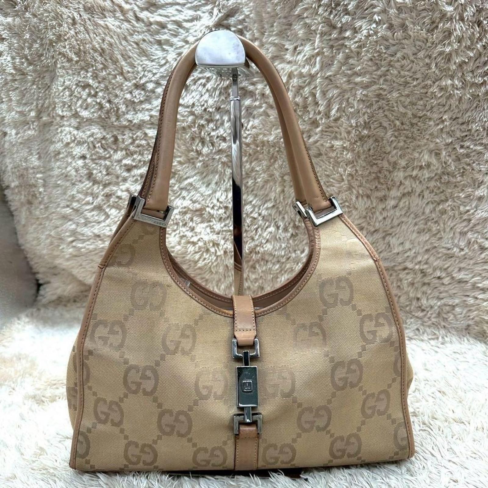 Gucci Gucci - Beige Monogram Canvas Shoulder Bag Size ONE SIZE - 3 Thumbnail