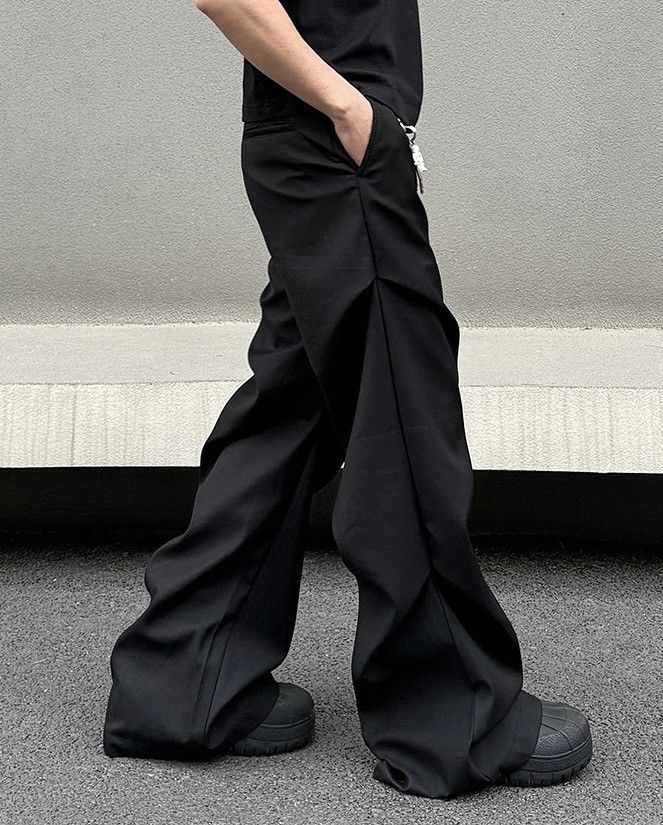 Japanese Brand × Vintage Outdoor retro cleanfit ruched pleated flared pants Size US 34 / EU 50 - 1 Thumbnail