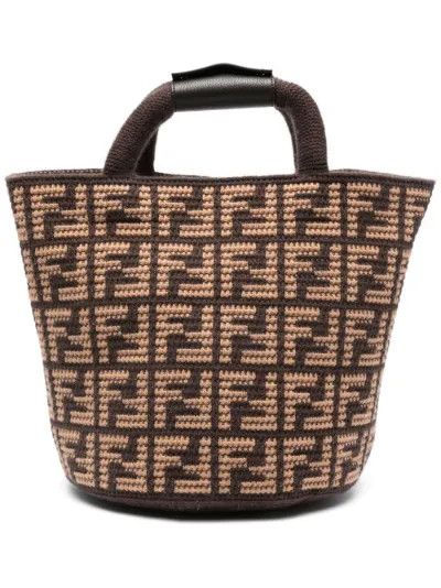 Fendi o1mtch0225 FF Shopping Bag in Brown Size ONE SIZE - 2 Thumbnail