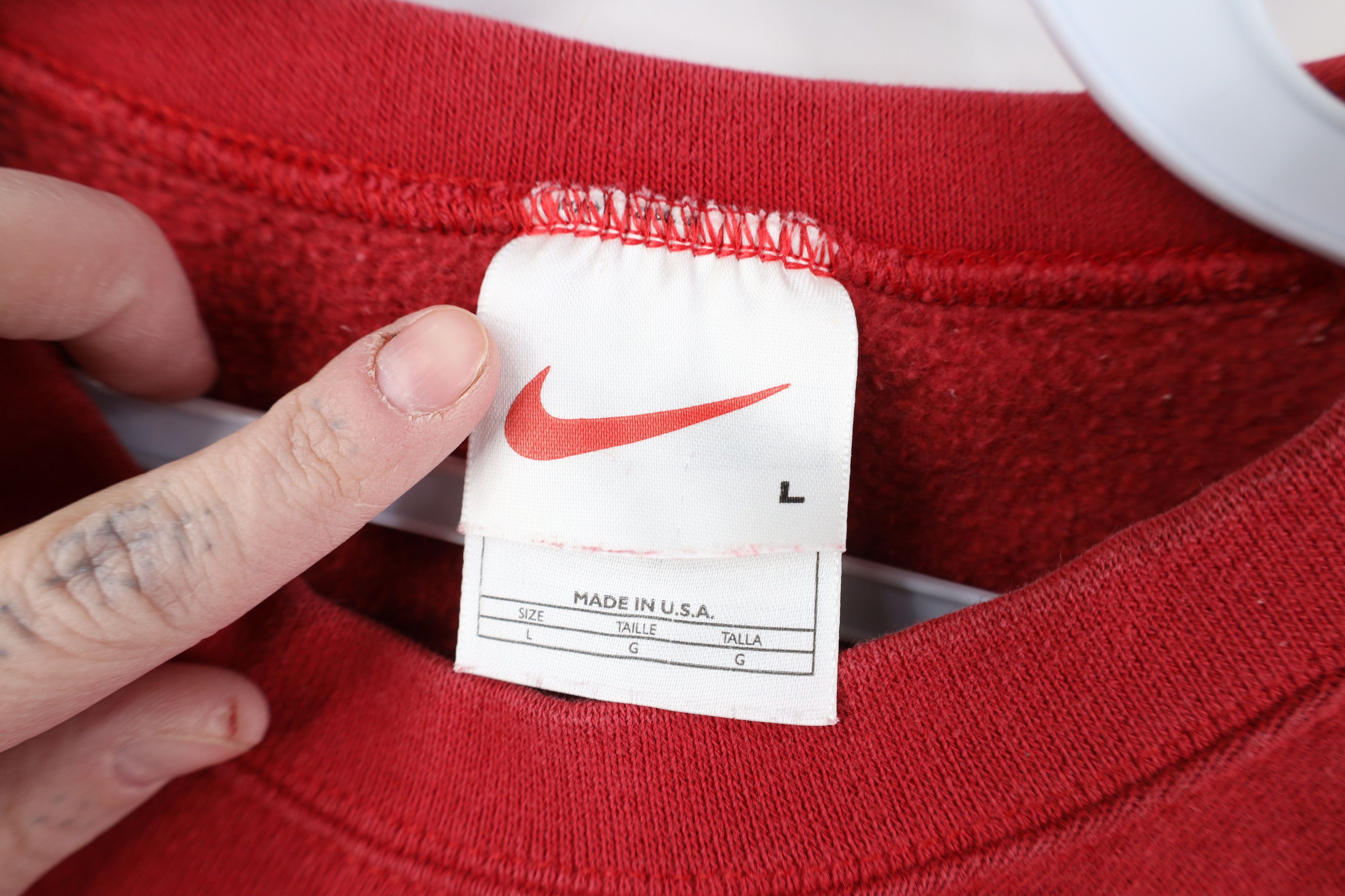 Nike Vintage 90s Nike Mini Swoosh Heavy Crewneck Sweatshirt USA Size US L / EU 52-54 / 3 - 9 Thumbnail