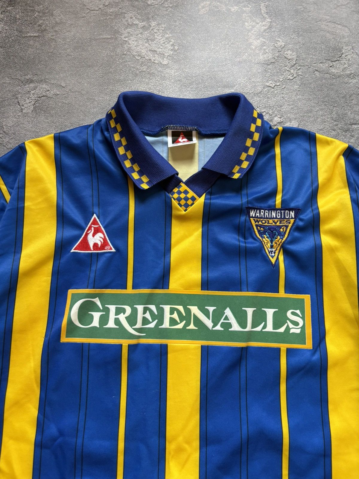 Le Coq Sportif 1997/98 Warrington Wolves Vintage Rugby Soccer Jersey Rare Size US M / EU 48-50 / 2 - 5 Thumbnail
