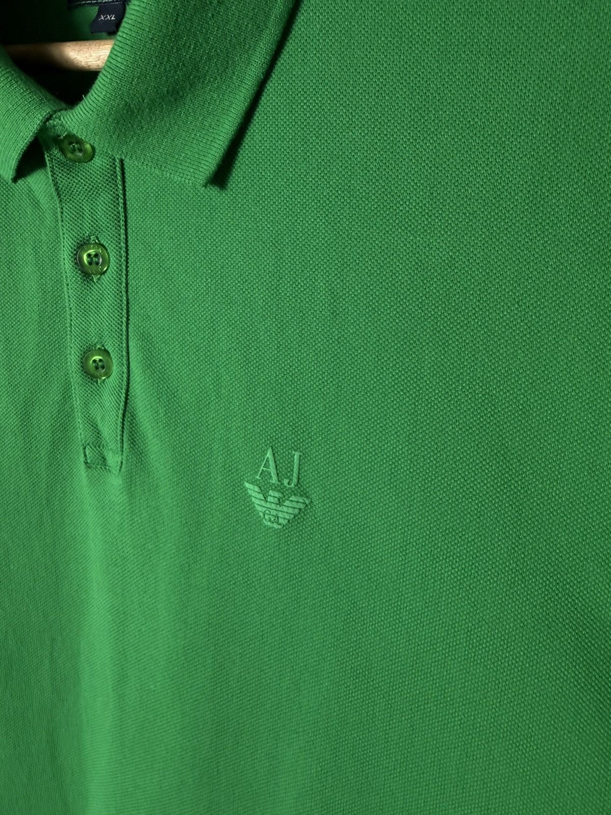 Armani Armani Jeans Polo Shirt Men XXL Green Regular Fit AJ Logo Size US XXL / EU 58 / 5 - 5 Thumbnail