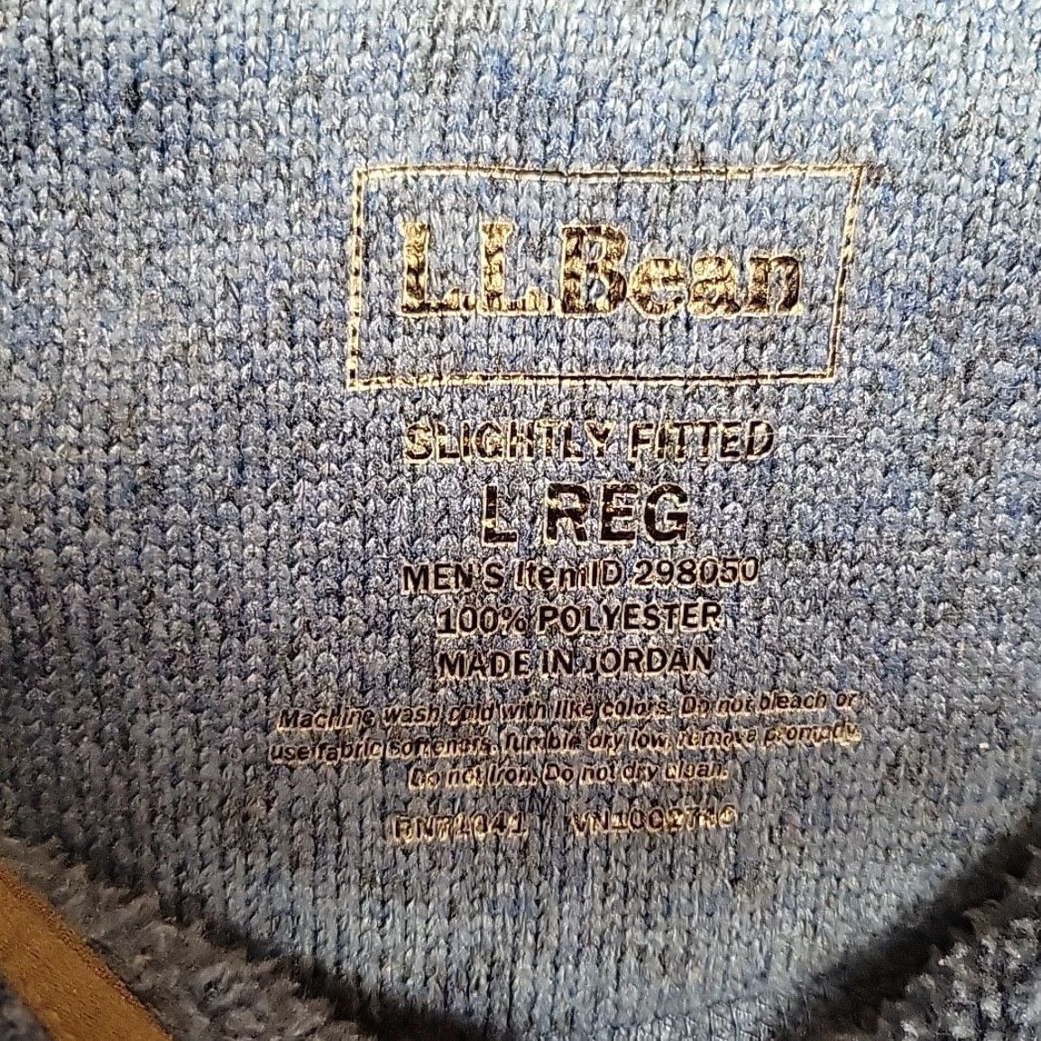 Vintage LL Bean Sweater Mens Large Blue Fleece Casual Knit 1/4 Snap T Pullover Size US L / EU 52-54 / 3 - 6 Thumbnail