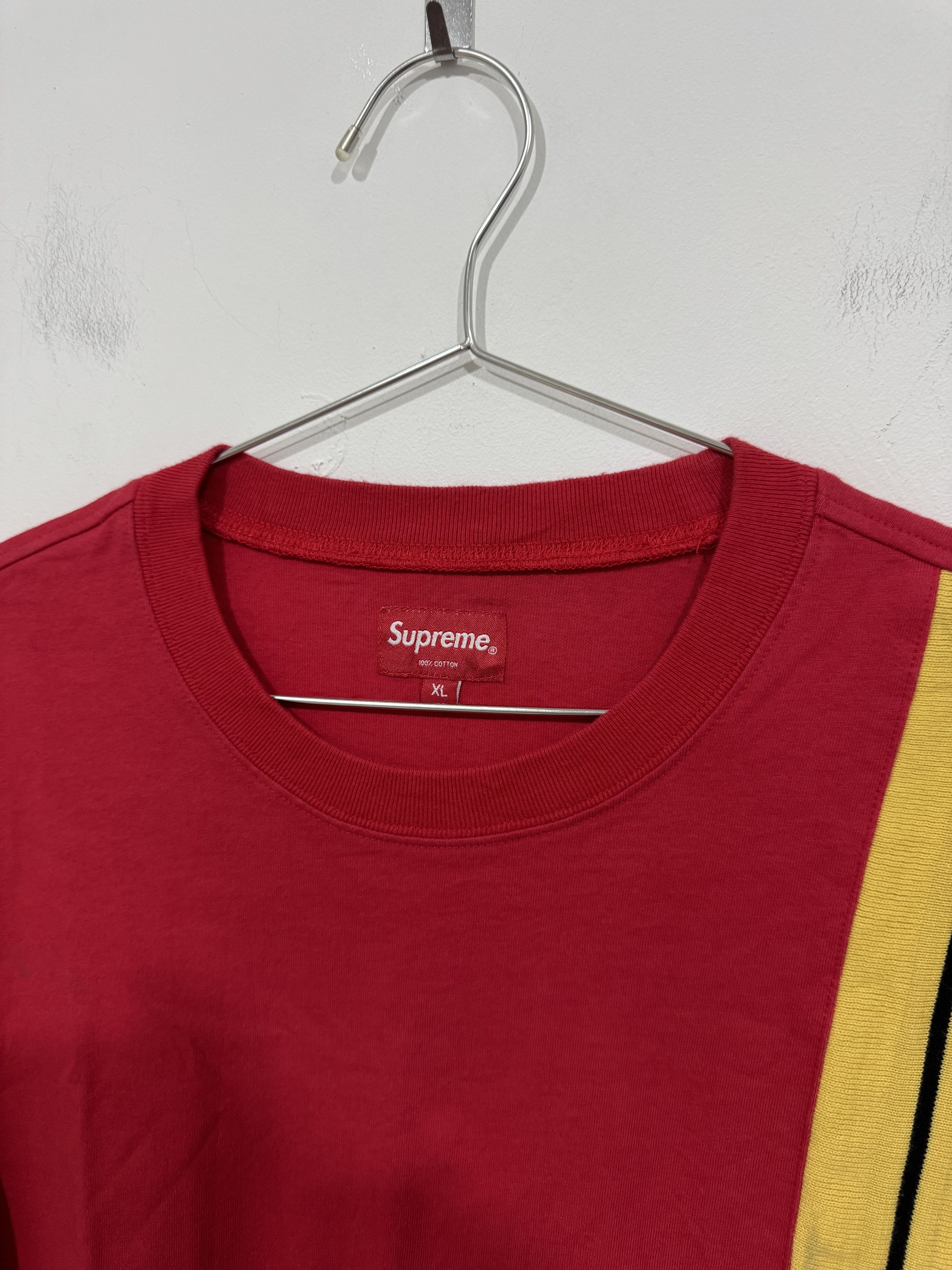 Supreme F/W 2018 Supreme Vertical Logo Stripe Long Sleeve Tee Size US XL / EU 56 / 4 - 7 Thumbnail