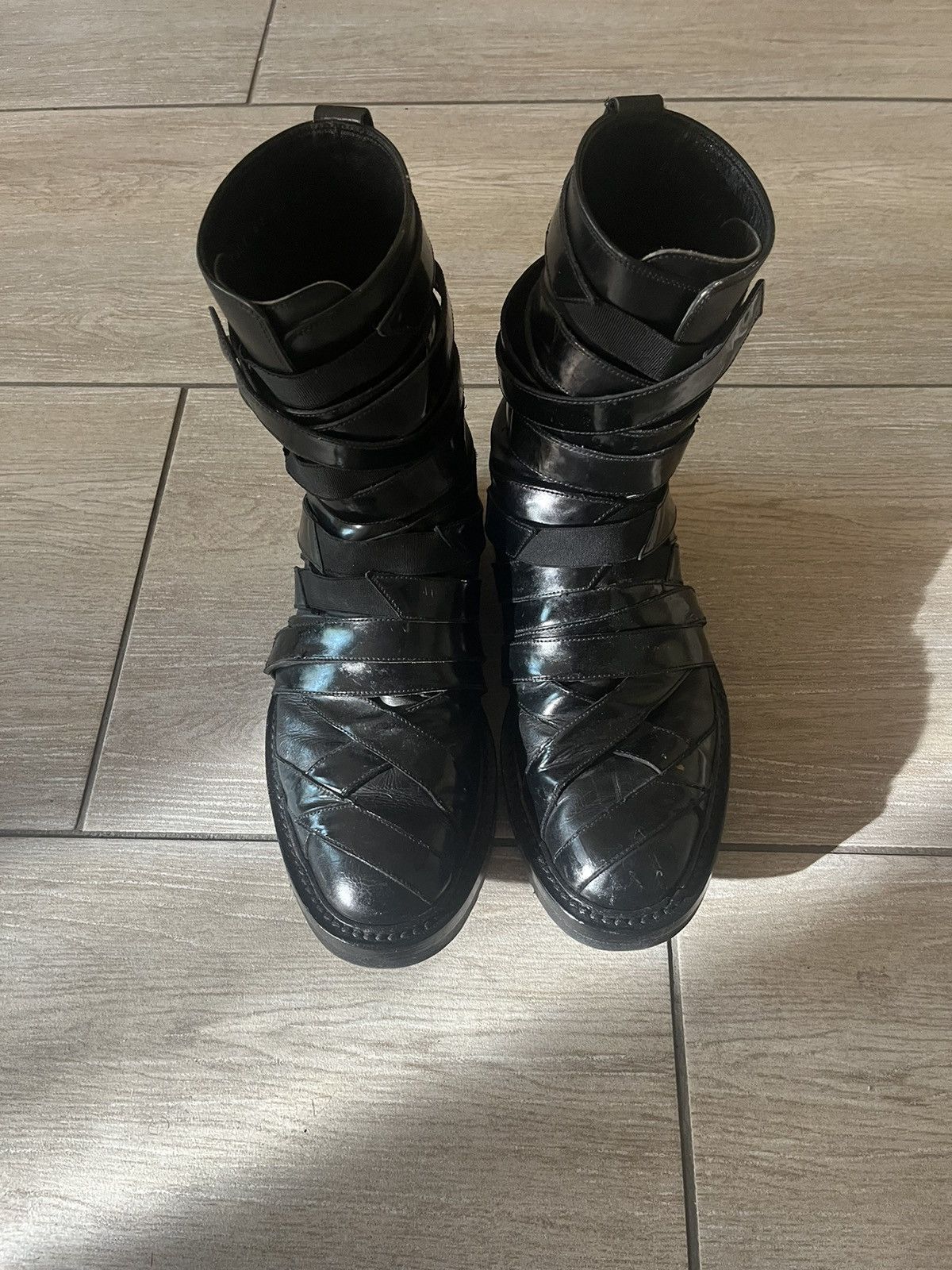 Dior Kris Van Assche FW08 Lumiere du Nord Strap Boots Grailed