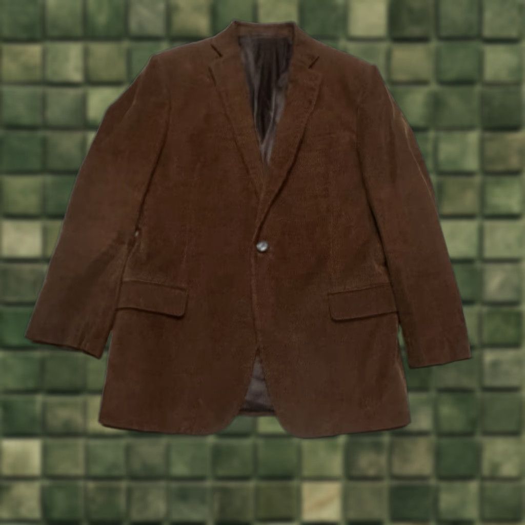 Doublet J. HILBURN Corduroy Blazer Mens 41 R Brown Casual Sport Coat Double Vent Size 42R - 1 Thumbnail
