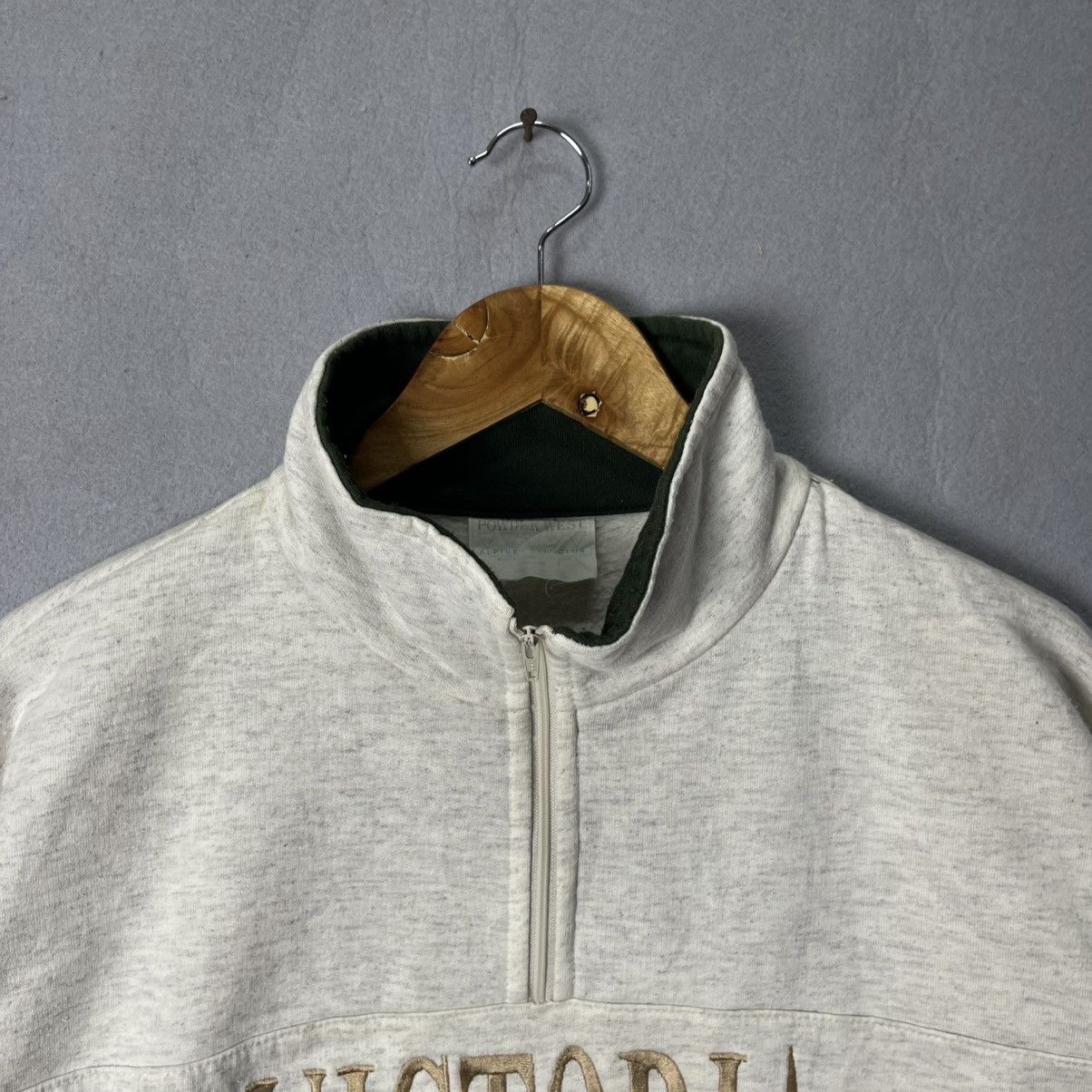 Vintage Vintage Powder West Alpine Ski Club Quarter Zip Sweatshirt Size US L / EU 52-54 / 3 - 2 Thumbnail