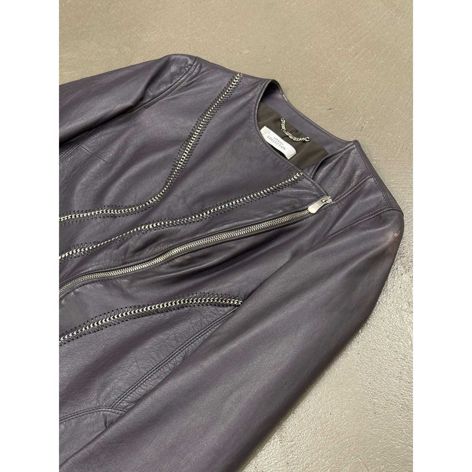 Versace 2000s Versace metal chains leather jacket Size M / US 6-8 / IT 42-44 - 6 Thumbnail
