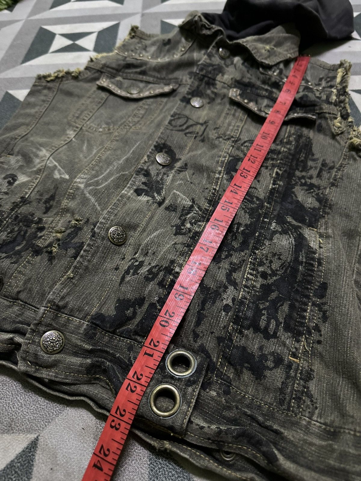 In The Attic In The Attic" brand bondage sleeveless denim jacket hooded Size M / US 6-8 / IT 42-44 - 10 Thumbnail