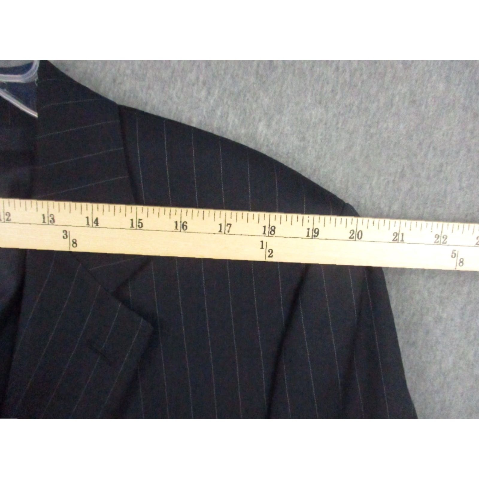 Ralph Lauren LAUREN RALPH LAUREN Wool Blazer Gray Striped 42 R Sport Jacket Size 42R - 6 Thumbnail