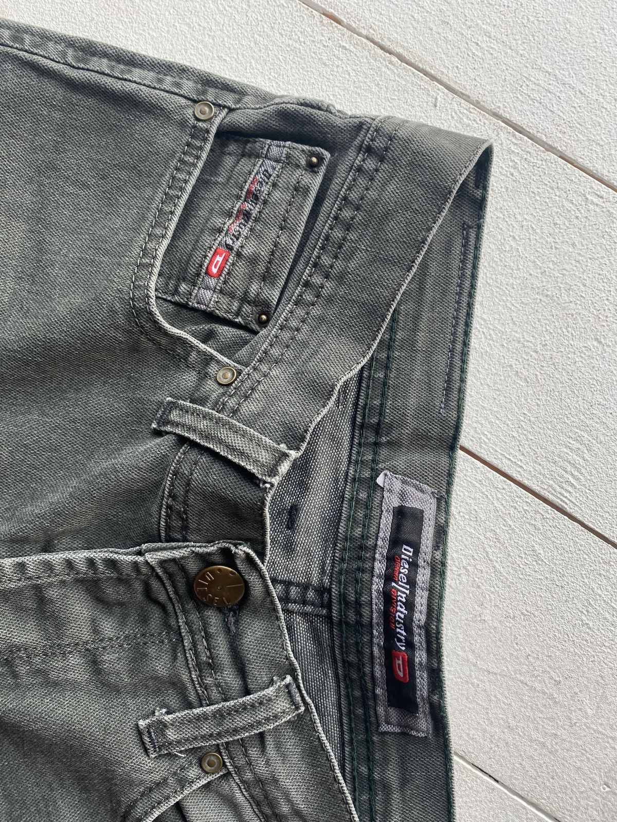 Diesel × Vintage 🔥Opium Vntg Diesel Green Washed Faded Punk Jeans Mens Y2k Size US 30 / EU 46 - 3 Thumbnail