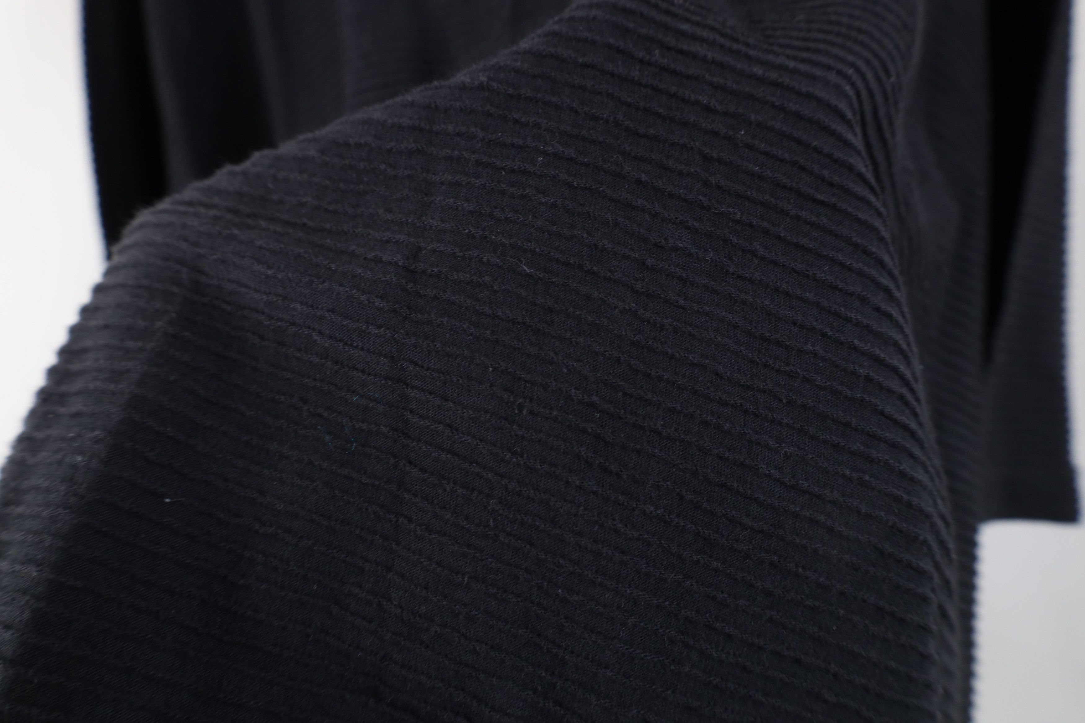 Vintage Vintage 90s Streetwear Baggy Fit Ribbed Knit T-Shirt Black Size US XL / EU 56 / 4 - 7 Thumbnail