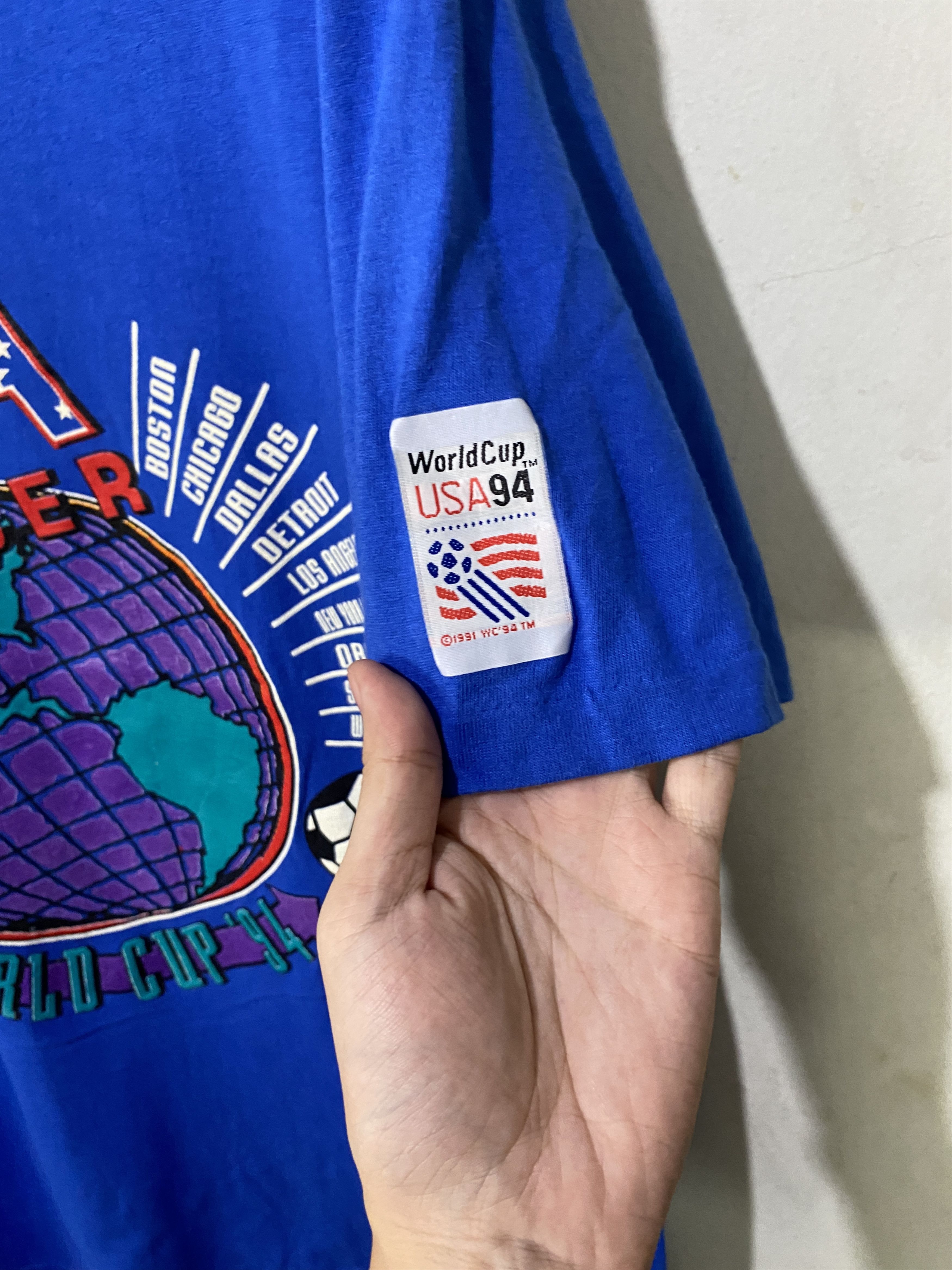 USA Olympics × Vintage Vintage 1994 World Cup Soccer Shirt Size US L / EU 52-54 / 3 - 4 Thumbnail