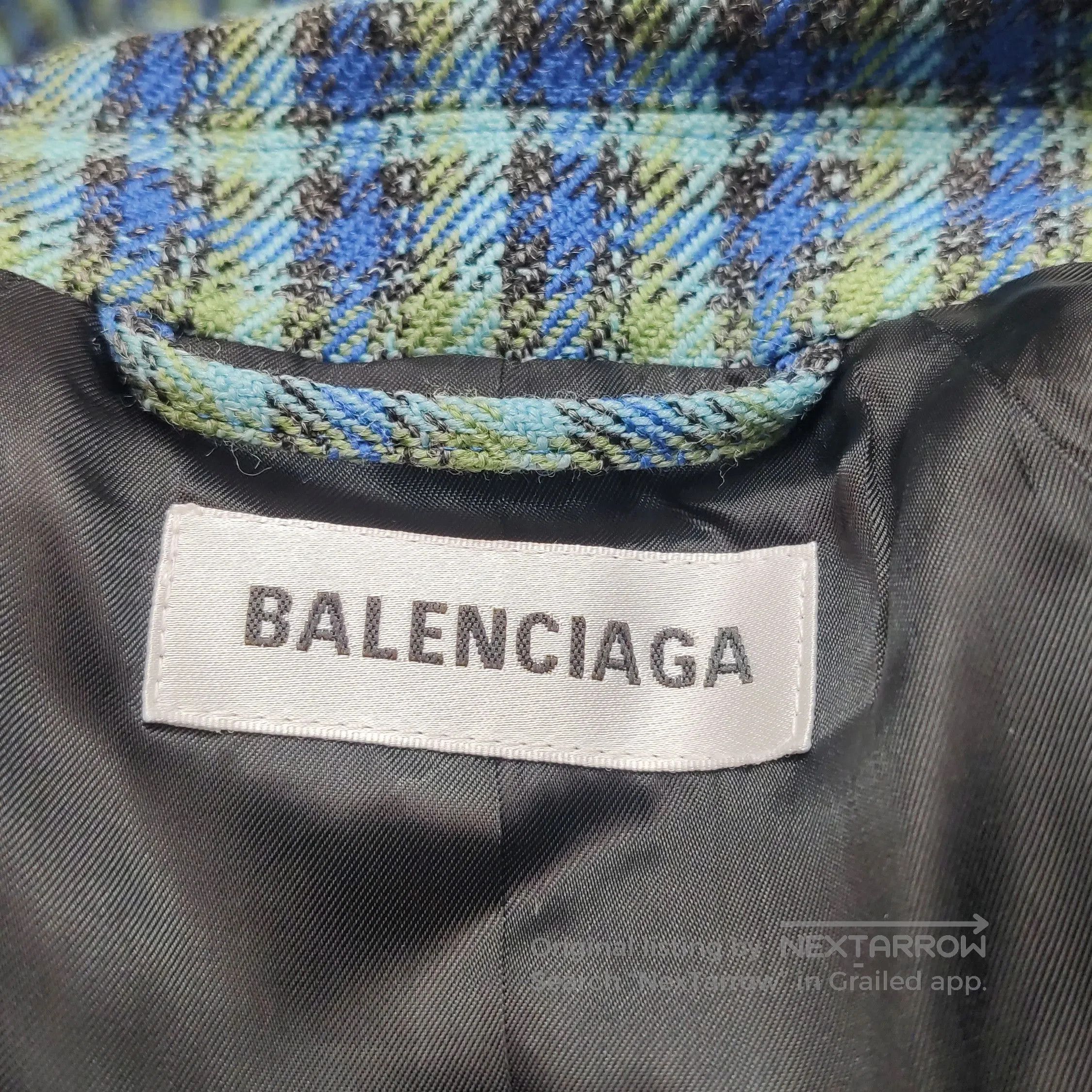 Balenciaga Balenciaga Wool Checkered Lapel Blazer S. Size S / US 4 / IT 40 - 4 Thumbnail