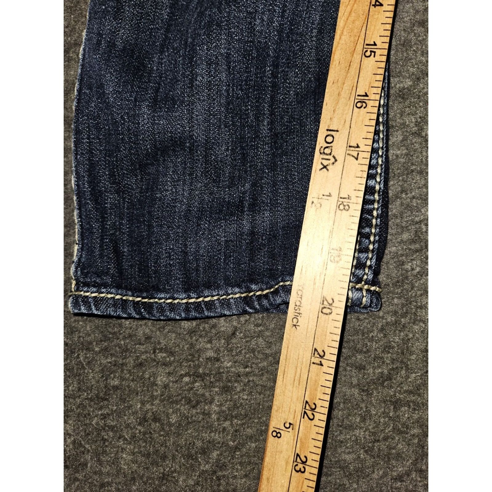Vintage Silver McKenzie Capri Jeans Womens 30 Low Rise Blue Embroidered Flap Pockets Size 30" / US 8 / IT 44 - 7 Thumbnail