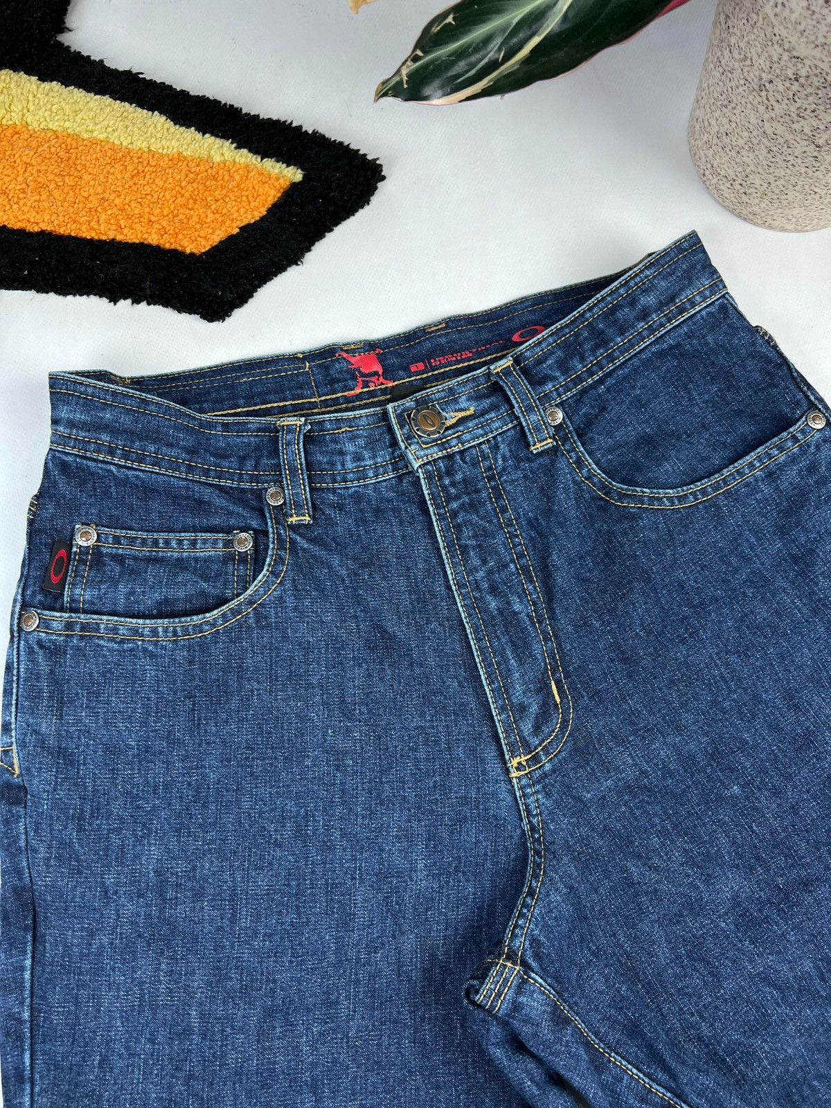 Oakley × Vintage Vintage Oakley industrial denim jeans 00s rare skull logo Size US 28 / EU 44 - 8 Thumbnail