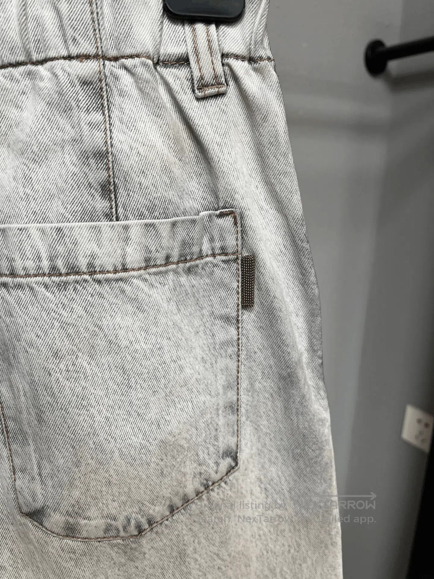 Brunello Cucinelli Brunello Cucinelli Beaded Jeans. Size 37" - 3 Thumbnail
